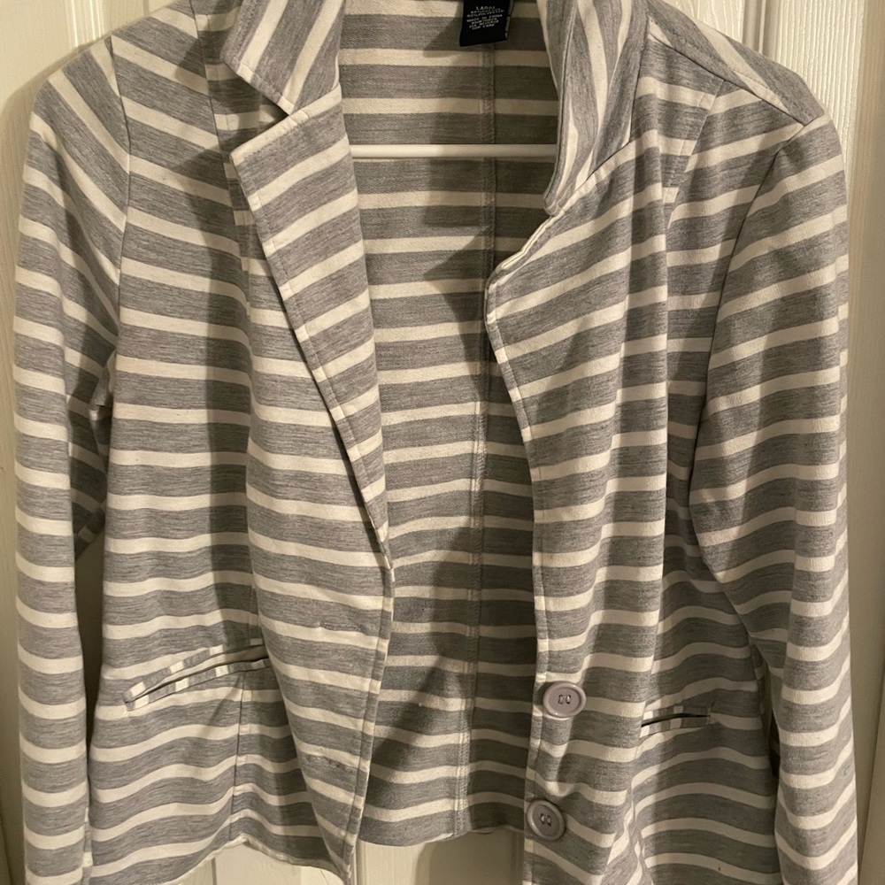 Grey and white jacket